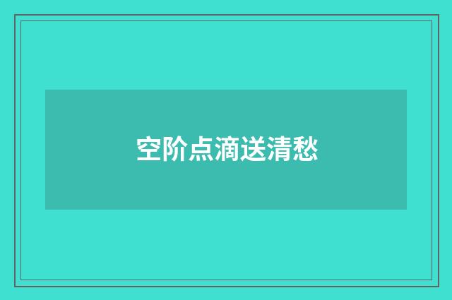 空阶点滴送清愁