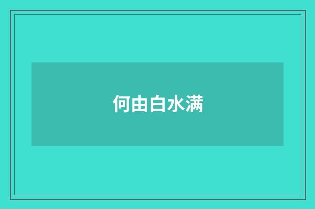 何由白水满