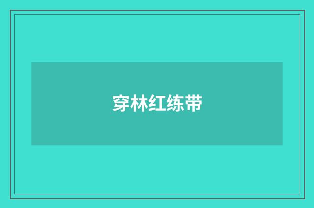 穿林红练带