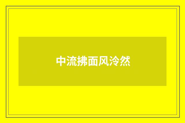 中流拂面风泠然