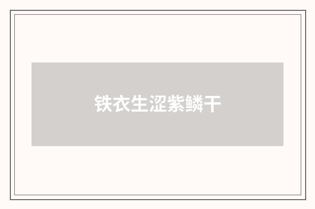 铁衣生涩紫鳞干