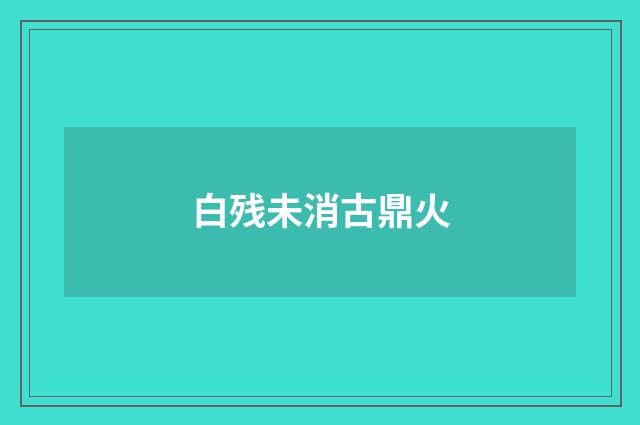白残未消古鼎火
