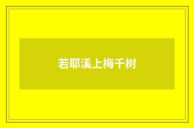 若耶溪上梅千树