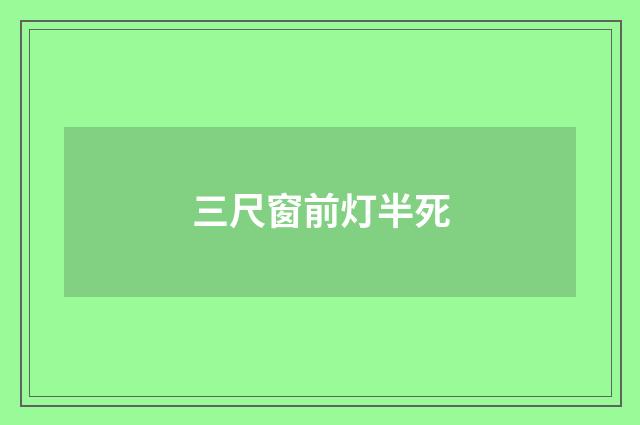 三尺窗前灯半死