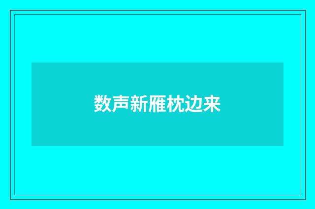 数声新雁枕边来