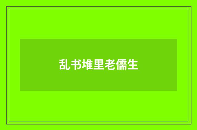 乱书堆里老儒生