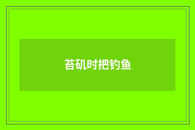 苔矶时把钓鱼