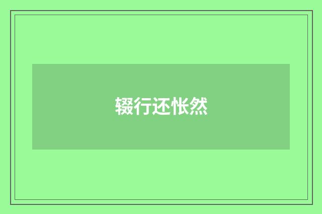 辍行还怅然
