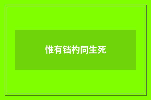 惟有铛杓同生死