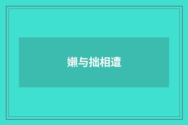 嬾与拙相遭
