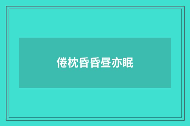 倦枕昏昏昼亦眠