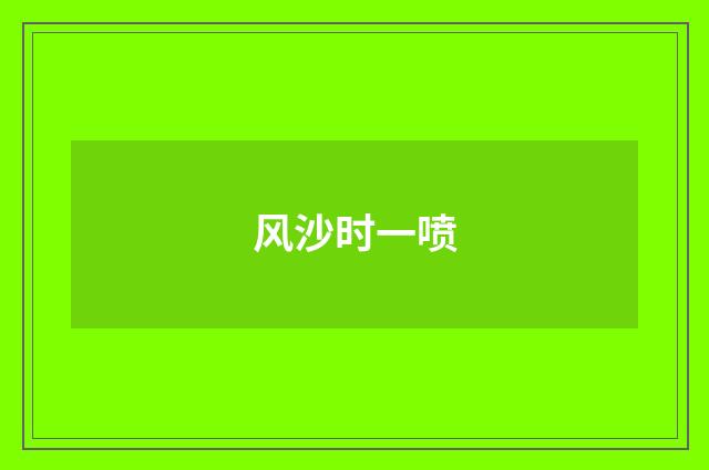 风沙时一喷