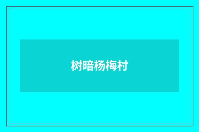 树暗杨梅村