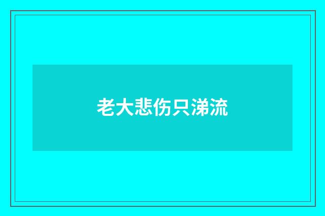 老大悲伤只涕流
