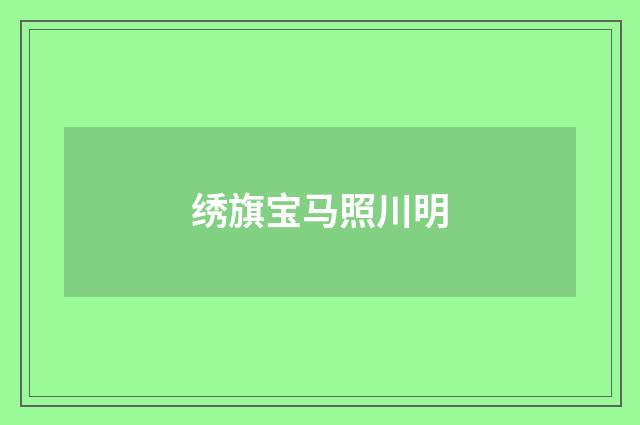 绣旗宝马照川明