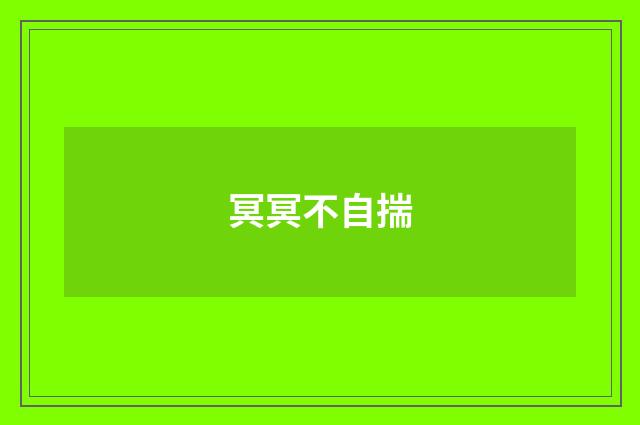 冥冥不自揣
