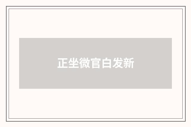 正坐微官白发新