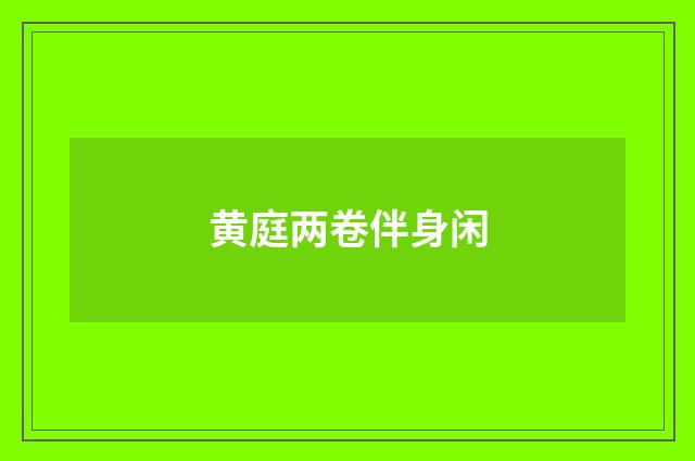 黄庭两卷伴身闲