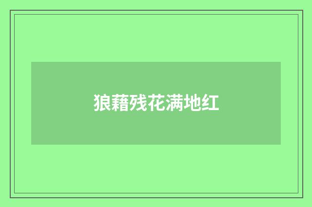 狼藉残花满地红