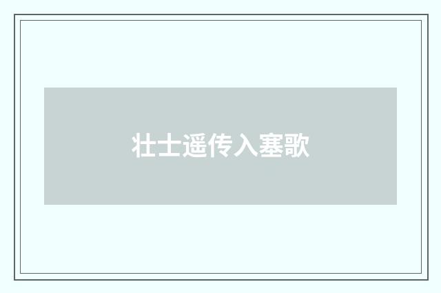 壮士遥传入塞歌