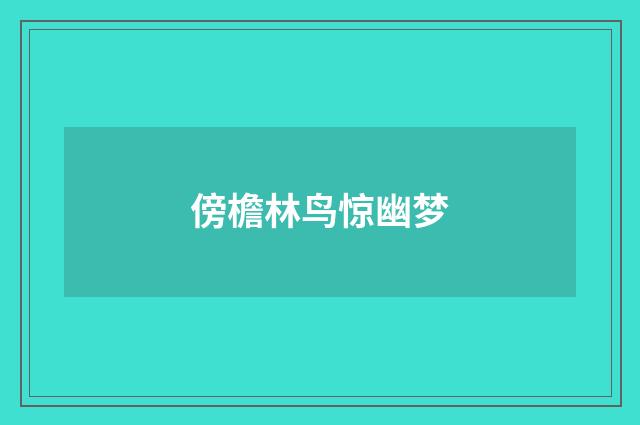 傍檐林鸟惊幽梦