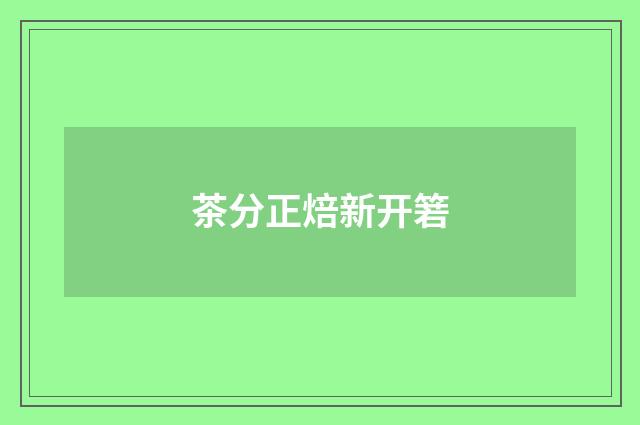 茶分正焙新开箬