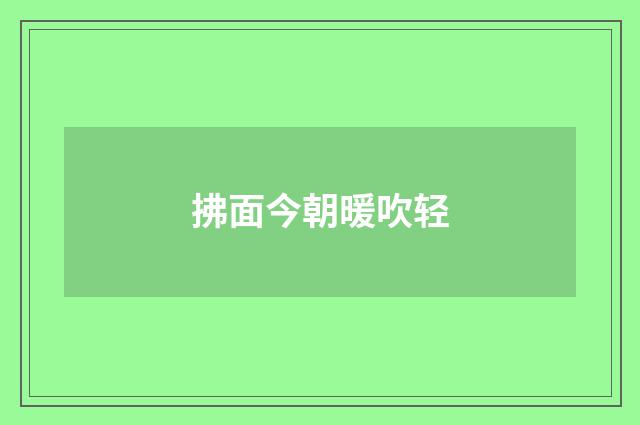 拂面今朝暖吹轻