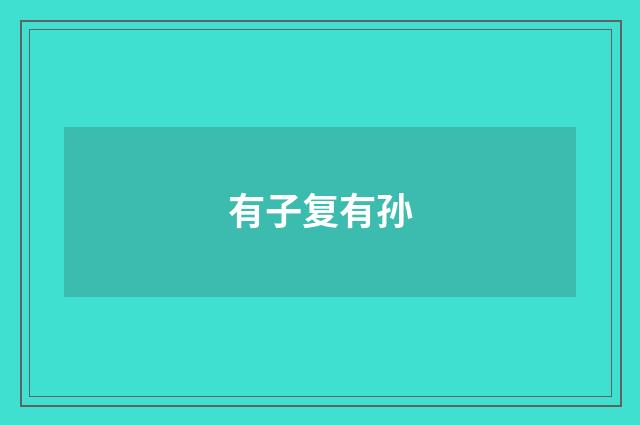 有子复有孙