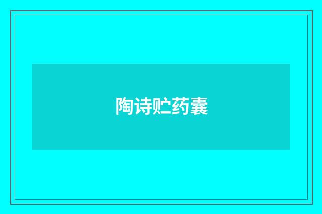 陶诗贮药囊
