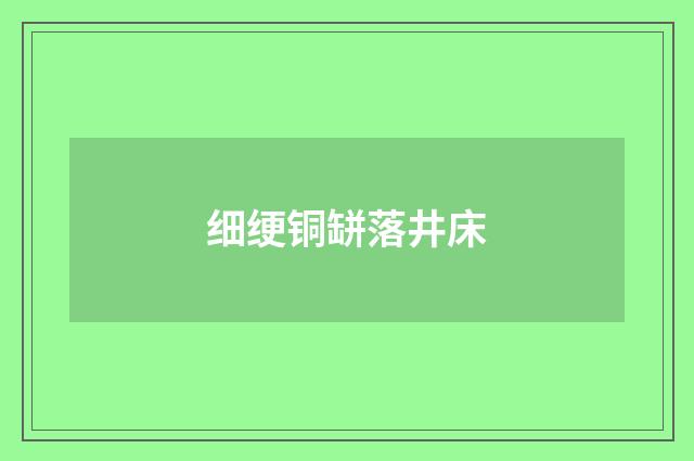 细绠铜缾落井床