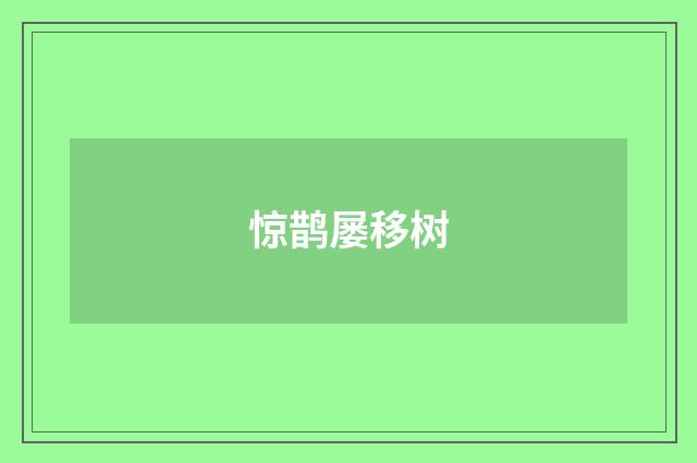 惊鹊屡移树