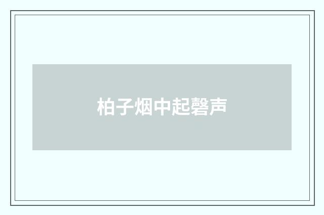 柏子烟中起磬声