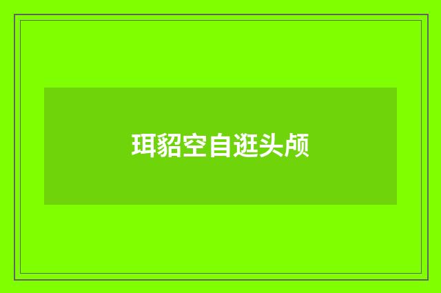 珥貂空自逛头颅