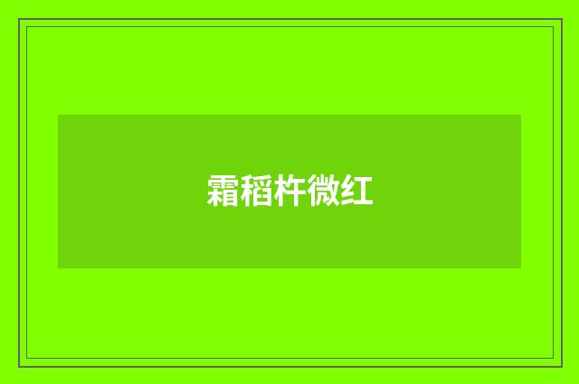 霜稻杵微红