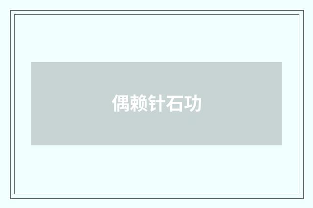 偶赖针石功