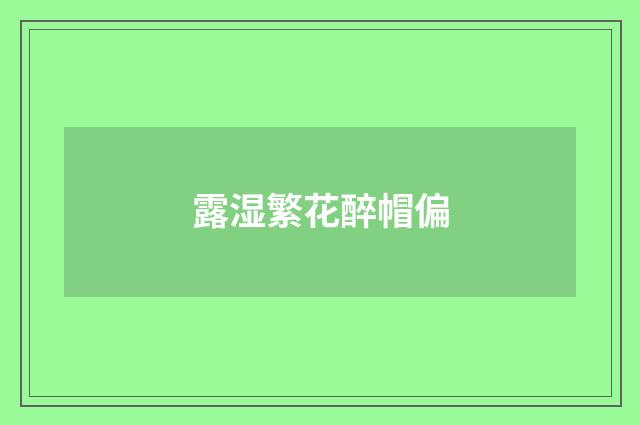 露湿繁花醉帽偏