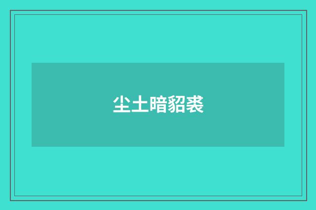 尘土暗貂裘