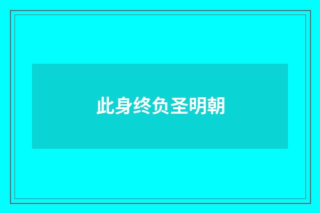 此身终负圣明朝