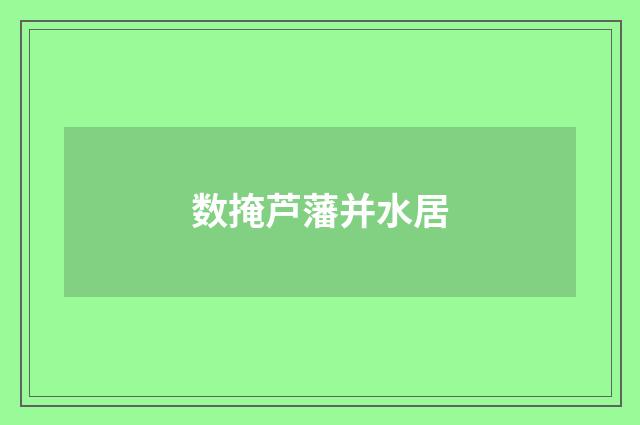 数掩芦藩并水居