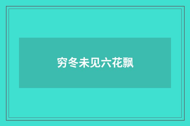 穷冬未见六花飘