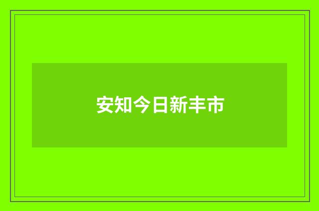 安知今日新丰市