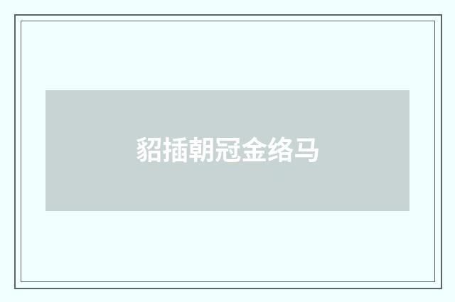 貂插朝冠金络马