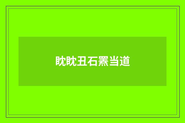 眈眈丑石罴当道