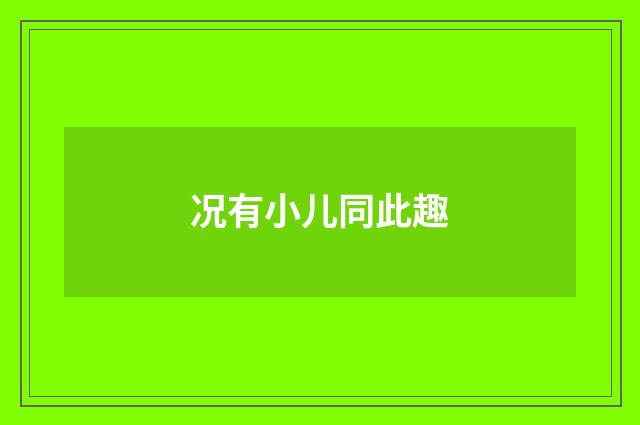 况有小儿同此趣