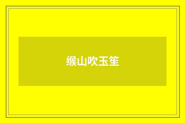 缑山吹玉笙