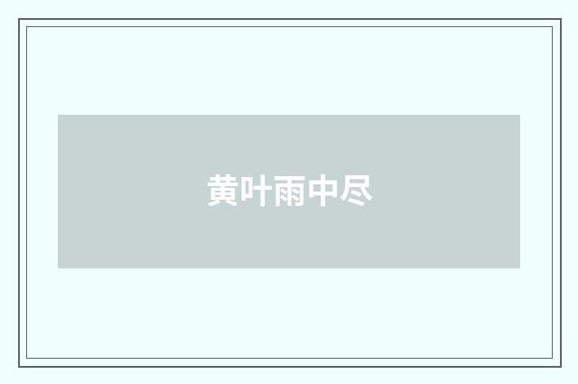 黄叶雨中尽