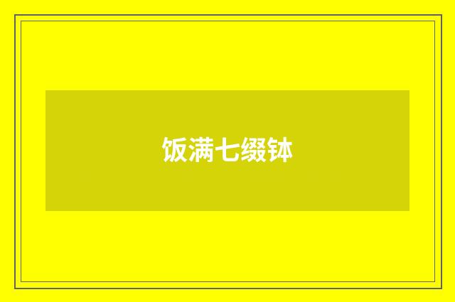 饭满七缀钵