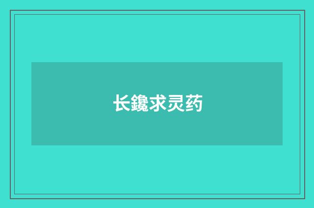 长鑱求灵药