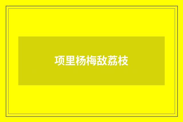 项里杨梅敌荔枝