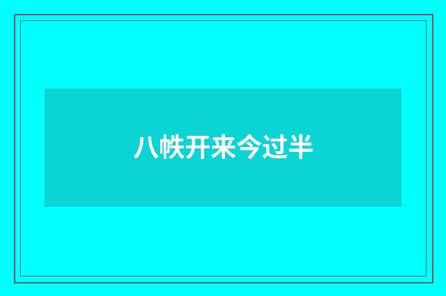 八帙开来今过半
